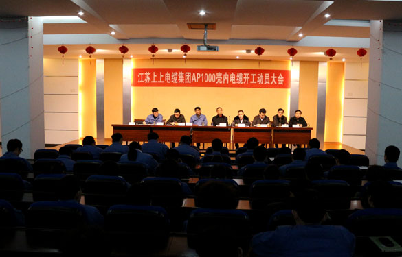 东升pg娱乐游戏隆重举行AP1000壳内电缆开工动员大会